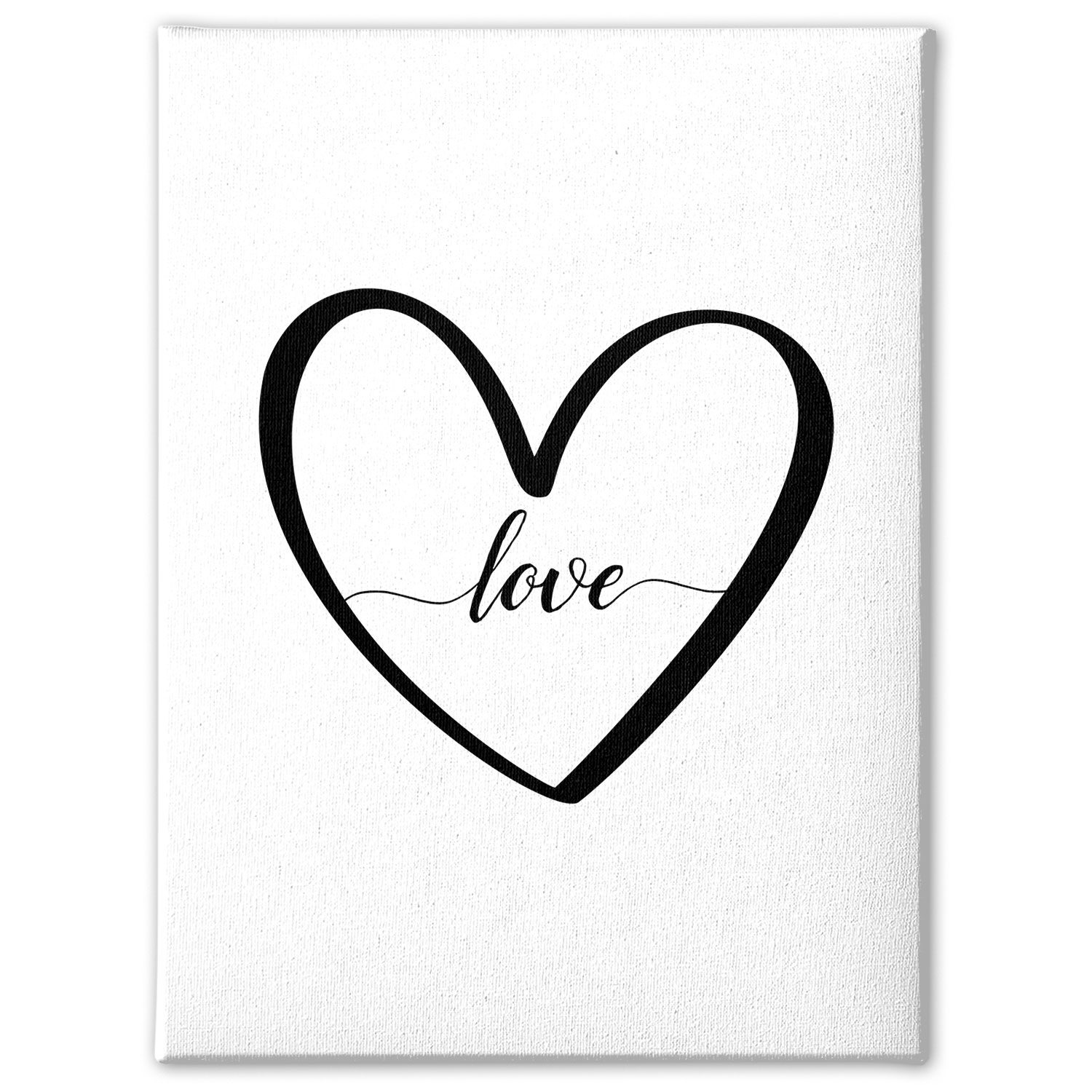 🎨 Poster Poster Als Bild Leinwand, und Schriftzug mehr Herz - Love mit Liebe